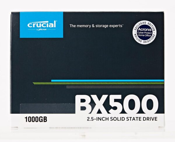 Crucial BX500 SATA SSD 1TB – High-Speed 2.5" Internal SSD for Laptops & Desktops