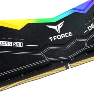 TEAMGROUP T-Force Delta RGB DDR5 RAM 32GB (2x16GB) 6000MHz PC5-48000 CL38 Intel XMP 3.0 & AMD Expo Compatible Desktop Memory Module Black