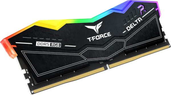 TEAMGROUP T-Force Delta RGB DDR5 RAM 32GB (2x16GB) 6000MHz PC5-48000 CL38 Intel XMP 3.0 & AMD Expo Compatible Desktop Memory Module Black