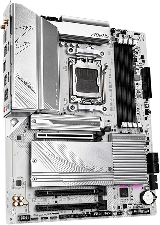 GIGABYTE B650 AORUS Elite AX ICE – AM5 Motherboard | DDR5 | PCIe 5.0 | WiFi 6E | Snow White Edition - Image 5