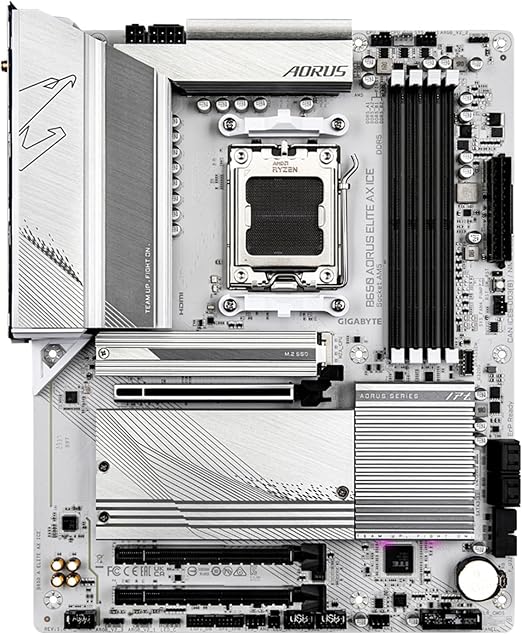 GIGABYTE B650 AORUS Elite AX ICE – AM5 Motherboard | DDR5 | PCIe 5.0 | WiFi 6E | Snow White Edition - Image 4