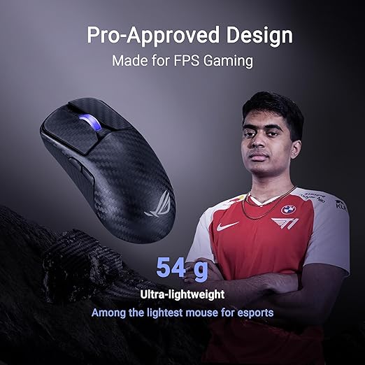 ASUS ROG Harpe Ace Extreme Wireless Gaming Mouse – Black (Carbon Fiber Build, 47g Lightweight, AimPoint Pro 42K Sensor, Optical Switches, Tri-Mode, FPS Esports Focused) - Image 7
