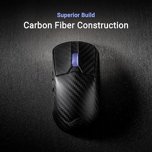 ASUS ROG Harpe Ace Extreme Wireless Gaming Mouse – Black (Carbon Fiber Build, 47g Lightweight, AimPoint Pro 42K Sensor, Optical Switches, Tri-Mode, FPS Esports Focused) - Image 8