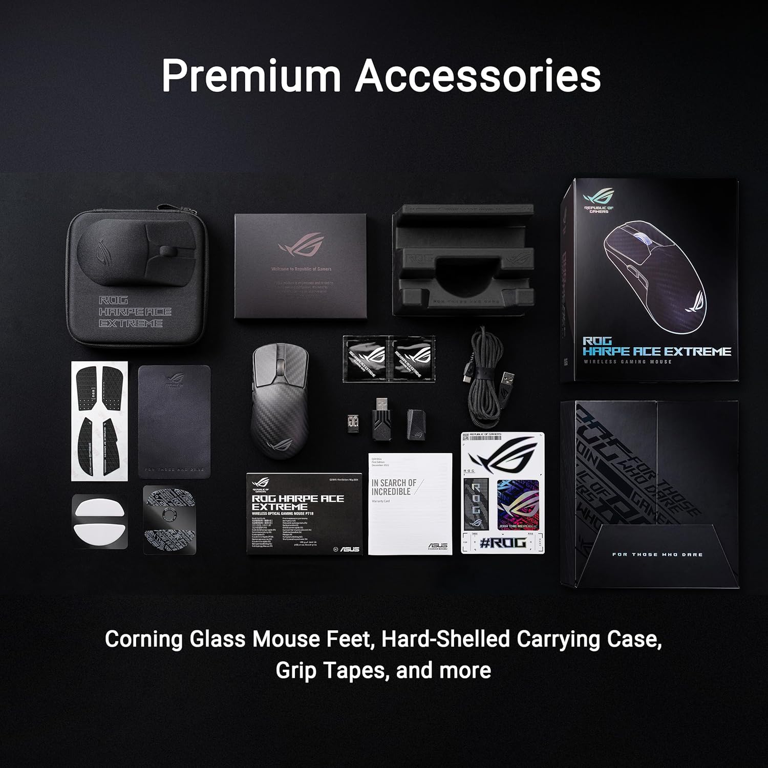 ASUS ROG Harpe Ace Extreme Wireless Gaming Mouse – Black (Carbon Fiber Build, 47g Lightweight, AimPoint Pro 42K Sensor, Optical Switches, Tri-Mode, FPS Esports Focused) - Image 2