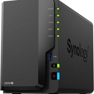 Synology DiskStation DS224+ Network Attached Storage Drive (Black)