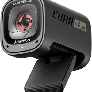 AnkerWork C310 4K AI Webcam – 12MP | AI Autofocus | Noise Canceling Mic | USB Webcam