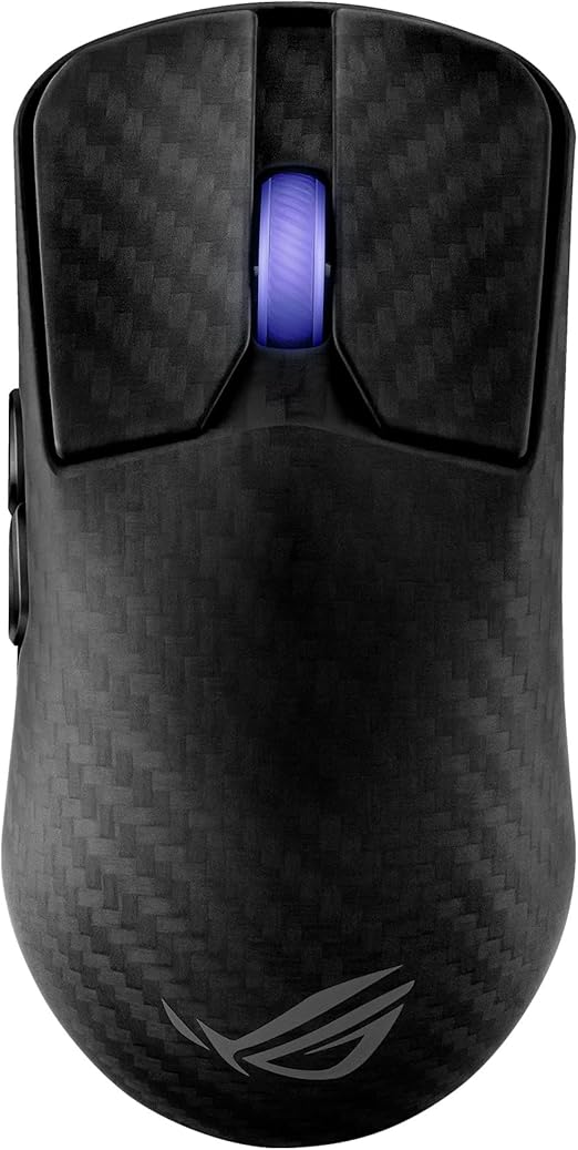 ASUS ROG Harpe Ace Extreme Wireless Gaming Mouse – Black (Carbon Fiber Build, 47g Lightweight, AimPoint Pro 42K Sensor, Optical Switches, Tri-Mode, FPS Esports Focused)