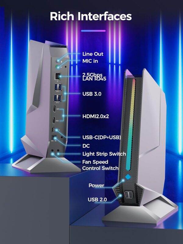 TOPGRO T1-Pro Mini Gaming PC | Intel Core i9-13900H | RTX 4060 8GB | 32GB DDR5 | 1TB PCIe 4.0 SSD | Win 11 Pro - Image 5